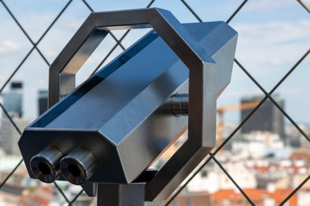 Spyglass on the observation deck of St. Stephen's Cathedral in Vienna
