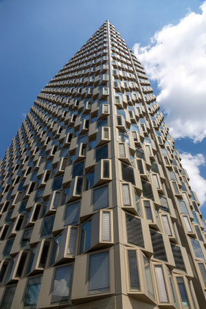 Vienna, Austria - June 14, 2023: Skyscrapers of the Vienna International Center "Donau-City"のeditorial素材