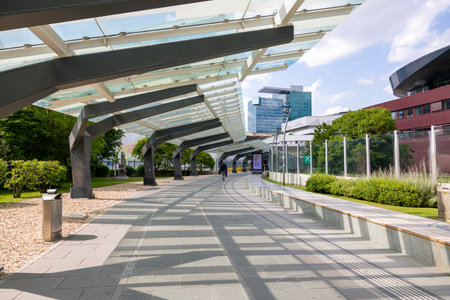 Vienna, Austria - June 14, 2023: Vienna International Center "Donau-City"のeditorial素材