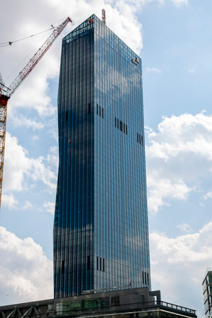 Vienna, Austria - June 14, 2023: Skyscrapers of the Vienna International Center Donau-City