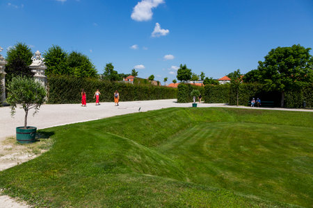 Vienna, Austria - June 15, 2023: Fragment of the lower Belvedere in Viennaのeditorial素材