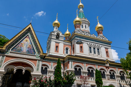 Vienna, Austria - June 15, 2023: Cathedral of St. Nicholas the Wonderworker in Viennaのeditorial素材