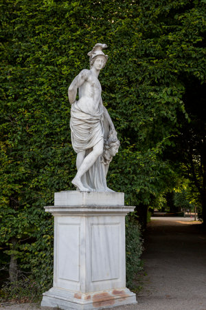 Vienna, Austria - June 15, 2023: Sculptures in the Schoenbrunn Palace Parkのeditorial素材