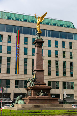 Vienna, Austria - June 16, 2023: Monument to Johann Andreas von Liebenberg, Mayor of Viennaのeditorial素材