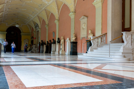 Vienna, Austria - June 16, 2023: Interior of the Vienna State University building.のeditorial素材