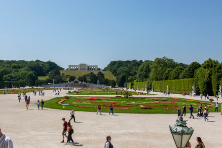 Vienna, Austria - June 18, 2023: View of the Schoenbrunn Palace Parkのeditorial素材