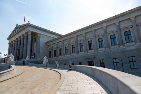 Vienna, Austria - June 19, 2023: Austrian Parliament Buildingのeditorial素材