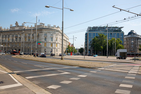 Vienna, Austria - June 18, 2023: View of one of the streets in Vienna