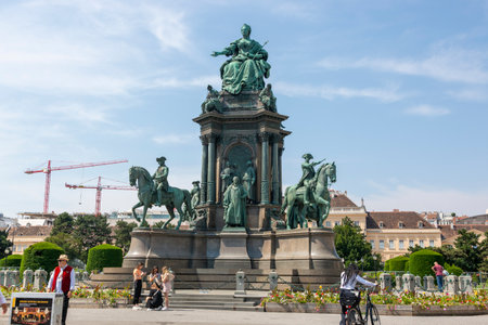 Vienna, Austria - June 20, 2023: Monument to Empress Maria Theresa in Viennaのeditorial素材