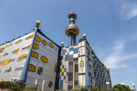 Viena, Austria - June 21, 2023: Spittelau Incinerator in Viennaのeditorial素材