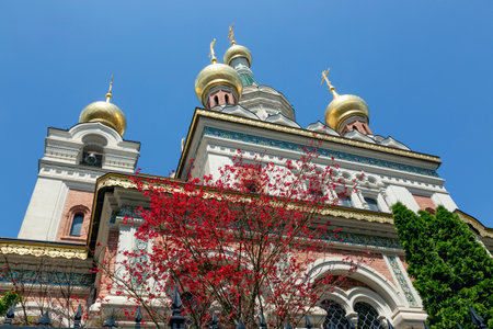 Vienna, Austria - June 15, 2023: Cathedral of St. Nicholas the Wonderworker in Vienna