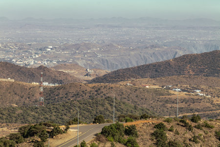 Scenic Overlook of Abha, Saudi Arabiaの写真素材