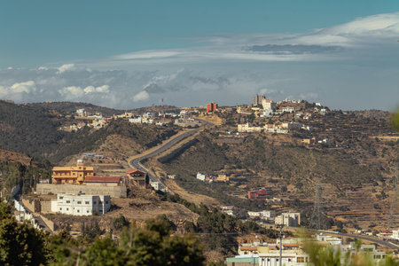 Scenic Overlook of Abha, Saudi Arabiaの写真素材