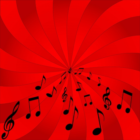 abstract music notes design のイラスト素材