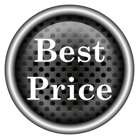 Glossy icon with white design on metallic backgroundの写真素材