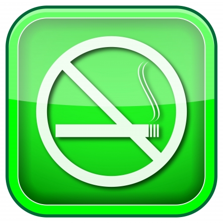 Square shiny icon with white design on green backgroundの写真素材