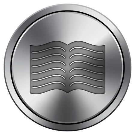 Metallic icon with carved designの写真素材