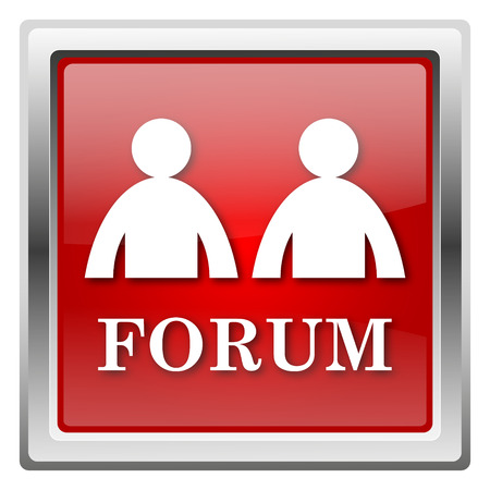 Metallic icon with white design on red backgroundの写真素材