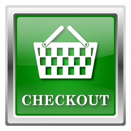 Metallic icon with white design on green backgroundの写真素材