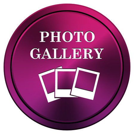 Metallic icon with white design on mauve  backgroundの写真素材