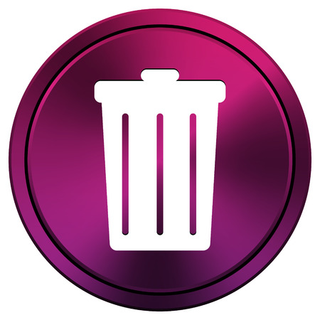 Metallic icon with white design on mauve  backgroundの写真素材
