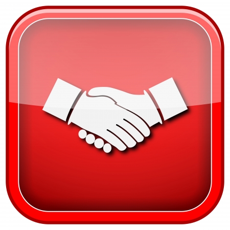 Square shiny icon with white design on green backgroundの写真素材