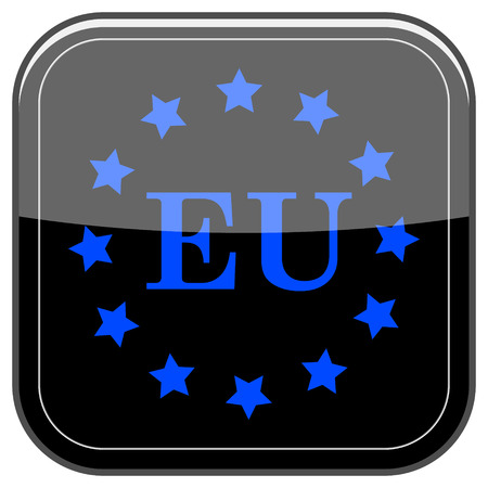 Glossy shiny icon - black internet buttonの写真素材