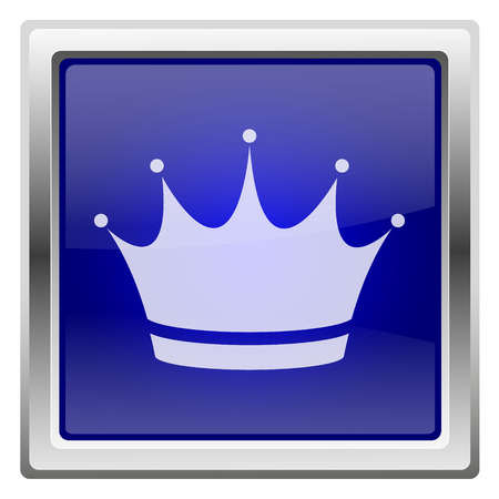 Metallic shiny glossy icon on white backgroundの写真素材