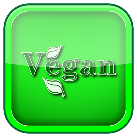 Green shiny glossy icon on white backgroundの写真素材