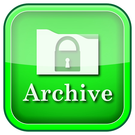 Green shiny glossy icon on white backgroundの写真素材