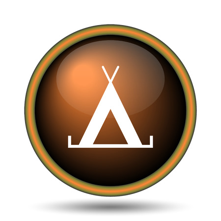 Tent icon. Internet button on white background.
の写真素材