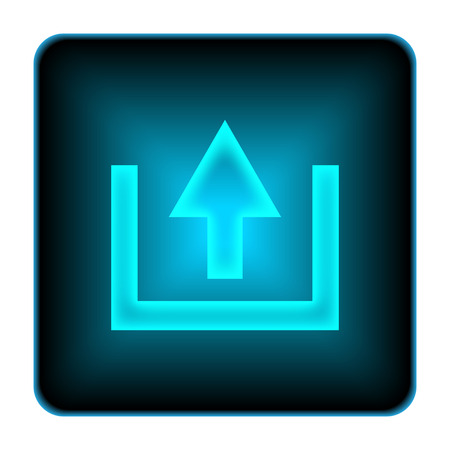 Upload icon. Internet button on white background.
の写真素材