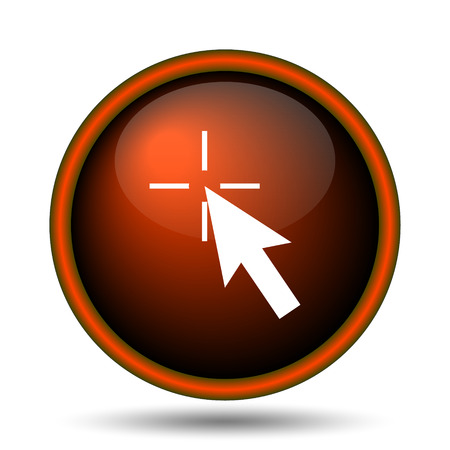 Click here icon. Internet button on white background.
の写真素材