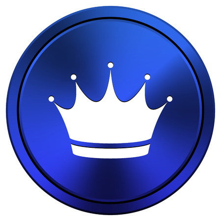 Blue metallic icon. Internet button on white backgroundの写真素材