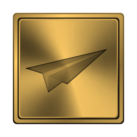 Metallic shiny glossy icon on white background.の写真素材