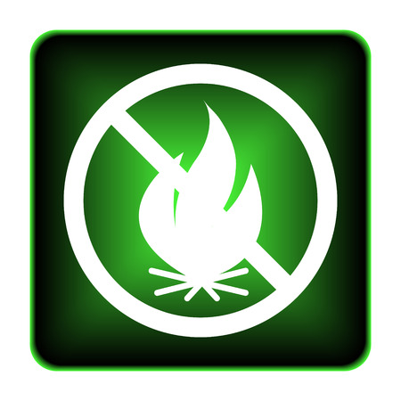 Fire forbidden icon. Internet button on white background.
の写真素材