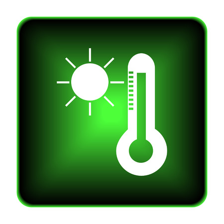 Sun and thermometer icon. Internet button on white background.
の写真素材