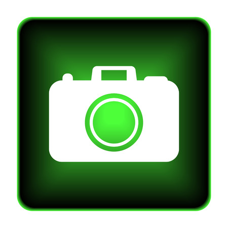 Photo camera icon. Internet button on white background.の写真素材
