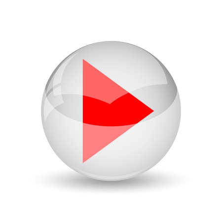 Play sign icon. Internet button on white background.の写真素材