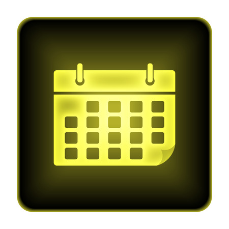 Calendar icon. Internet button on white background.の写真素材