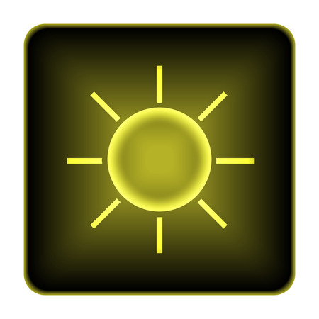 Sun icon. Internet button on white background.の写真素材