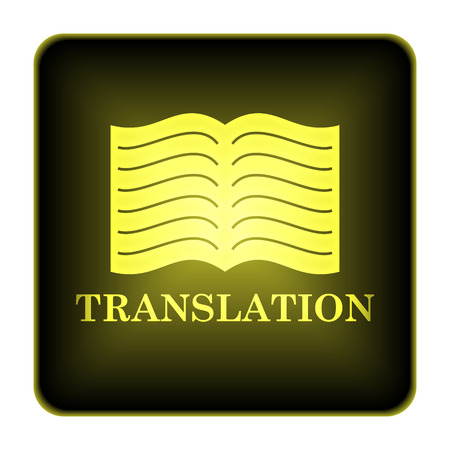 Translation book icon. Internet button on white background.の写真素材