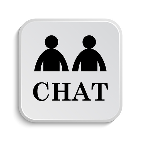 Chat icon. Internet button on white  background.の写真素材