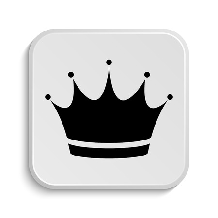 Crown icon. Internet button on white  background.の写真素材