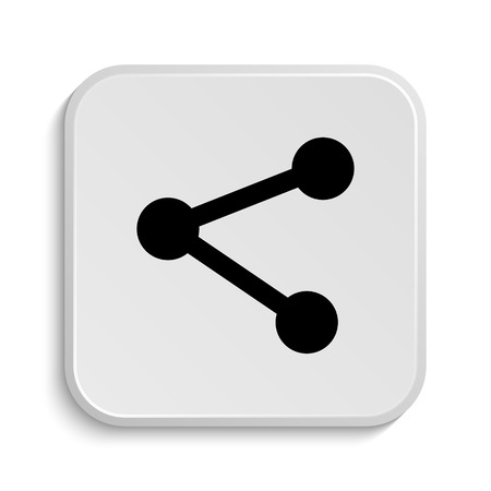 Social media - link icon. Internet button on white  background.の写真素材