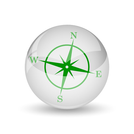 Compass icon. Internet button on white background.の写真素材