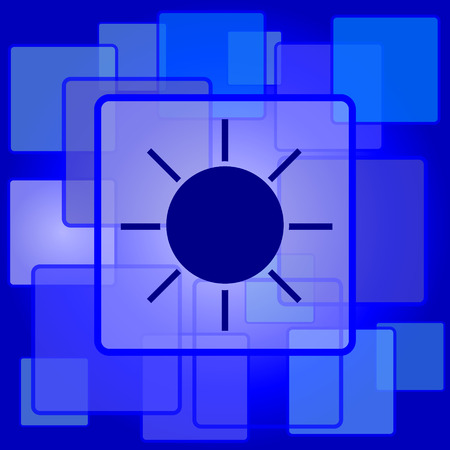 Sun icon. Internet button on abstract background.のイラスト素材