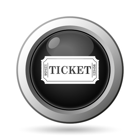 Cinema ticket icon. Internet button on white background.の写真素材