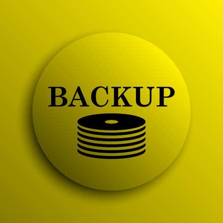 Back-up icon. Yellow internet button.の写真素材