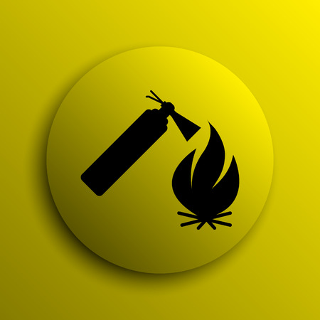 Fire icon. Yellow internet button.の写真素材